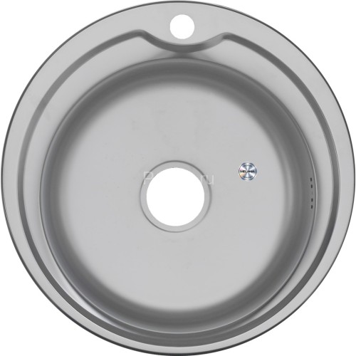 Мойка 510 MELANA 0,6/170 МАТОВАЯ в ИУ врезная круглая  с сифоном (018M ti *12)