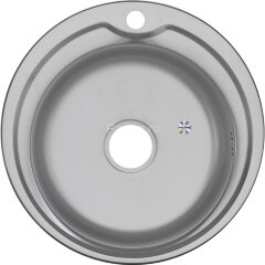 Мойка 510 MELANA 0,6/170 МАТОВАЯ в ИУ врезная круглая  с сифоном (018M ti *12)