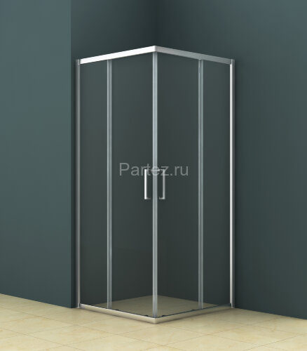 Душевое ограждение Azario SEATTLE 90х90х195 хром, 6мм прозрачное стекло