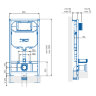Инсталляция для подвесного унитаза IDROSPANIA TABARCA двойной смыв 3/6 л.(40230)