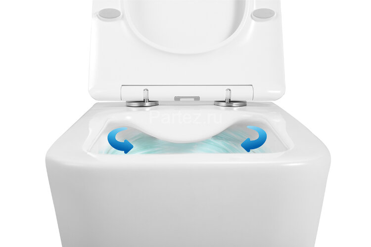 Сет LORANTO Инсталляция + Унитаз подвесной TALAS безoбодковый в комплекте с быстросъемным сиденьем м