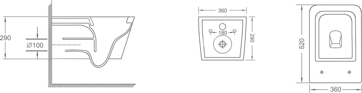 Сет LORANTO Инсталляция + Унитаз подвесной TALAS безoбодковый в комплекте с быстросъемным сиденьем м