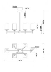 Потолочная люстра Divinare 4504/17 LM-6