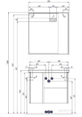 Тумба под раковину AQUATON Стоун 80 подвесная, белая (1A228201SX010)