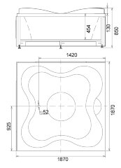 Акриловая ванна Gemy G9089 O R