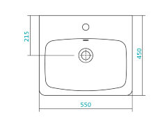 Раковина Santek &quot;Нео-55&quot;, белая (1.WH30.2.185)