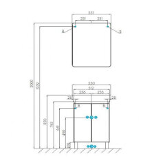 Тумба под раковину AQUATON Скай 55 напольная, белая (1A238101SY010)