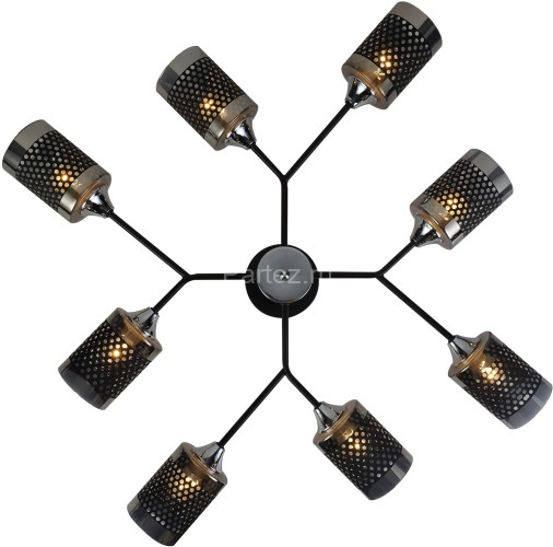Потолочная люстра Reluce 01405-3.3-08B BK+CR