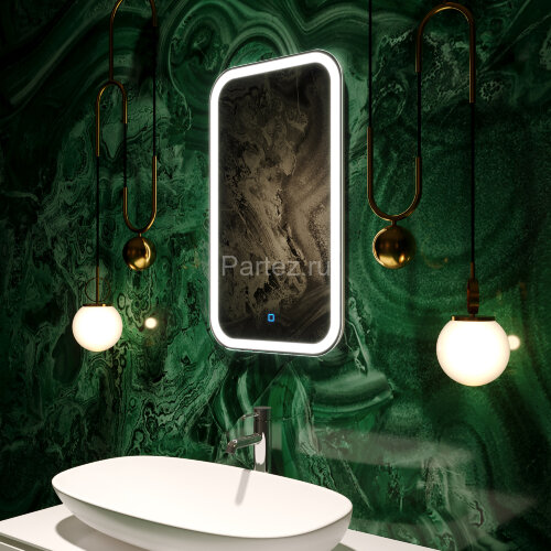 Зеркало AZARIO Мальта 400х700 LED-подсветка с диммером, сенсорный выключатель (ФР-00001372)