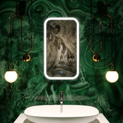 Зеркало AZARIO Мальта 400х700 LED-подсветка с диммером, сенсорный выключатель (ФР-00001372)