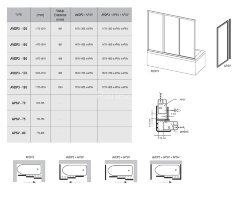 Шторка для ванны раздвижная Ravak AVDP3 150х138 цвет профиля белый (40VP010241)