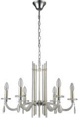 Подвесная люстра Crystal Lux AURELIO SP6 GOLD+CHROME/TRANSPARENT