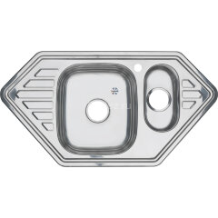 Мойка 9550C MELANA 0,8/180 1,5-я чаша врезная угловая с сифоном (222 С t *7)