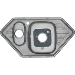 Мойка 9550C MELANA 0,8/180 1,5-я чаша врезная угловая с сифоном (222 С t *7)