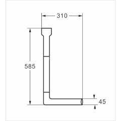Бачок пластиковый AZARIO 385x120x420 с соединительной трубой, белый (AZ-210)