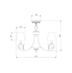Потолочная люстра Eurosvet 60069/5 серебро
