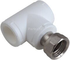 Тройник с накидной гайкой PPR D20х1/2" Aquapipe