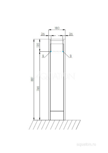 Тумба под стиральную машину AQUATON Лондри 20 (Раковина Рейн 80 белая)