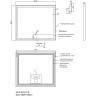 Зеркало AZARIO Havana 800х700 с подсветкой, сенсорный выключатель с функцией диммера, алюминиевая ра