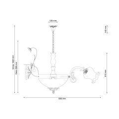 Подвесная люстра Lucia Tucci Fiori di rose 105.6.2