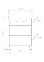 Тумба напольная Onika ЭЛИТА 60.13 Олива (106121)