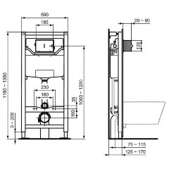 Инсталляция для подвесного унитаза Ideal Standard Prosys (R0204промо)