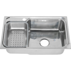 Мойка 7245 R MELANA 0,8/180 1,5-я чаша врезная прямоугольная c корзиной с сифоном (224 tb *8)