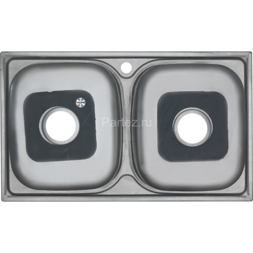 Мойка 8148S MELANA 0,8/210 2-ая чаша врезная прямоугольная с с сифоном (239 t *8)