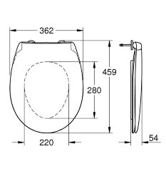 Крышка-сиденье для унитаза Grohe Bau Ceramic цвет белый (39493000)