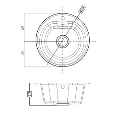 Кухонная мойка AQUATON Мида, латте (1A712732MD260)