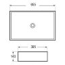 Раковина Azario 65,5х39.5х14 накладная, прямоугольная, белая (AZ416)