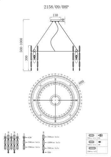 Подвесная люстра Stilfort 2158/09/08P