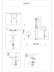 Подвесная люстра Newport 3406/C