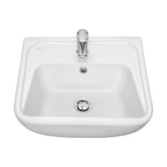 Раковина подвесная Santek "Лонги-50" 500х420х195 фарфор, 1 отверстие под смеситель, белая (1.WH50.1.