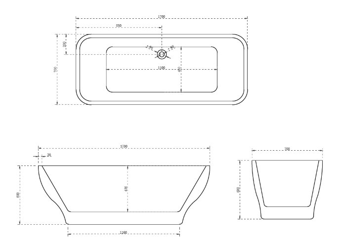 Акриловая ванна ABBER AB9220