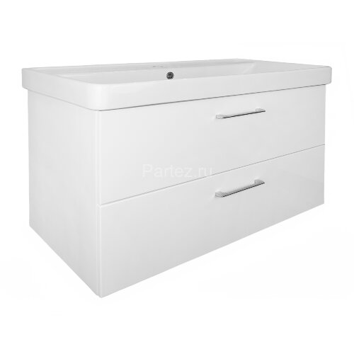 Комплект тумба Azario Ника 90 915х485х570 подвесная с раковиной Monte 90 белый матовый (CS00089922)