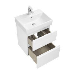 Тумба под раковину Roca Oleta 60 подвесная, 2 ящика, белый глянец (A857638806)