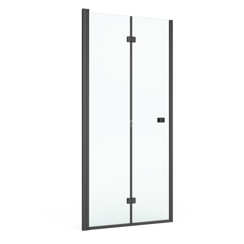 Душевая дверь Roca CAPITAL складная 90х195, толщина полотна 6мм универсальная, цвет профиля черный