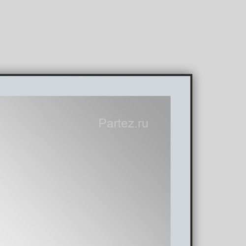 Зеркало AZARIO Fantasy 1000х700 с подсветкой, сенсорный выключатель с функцией диммера, в алюминиево