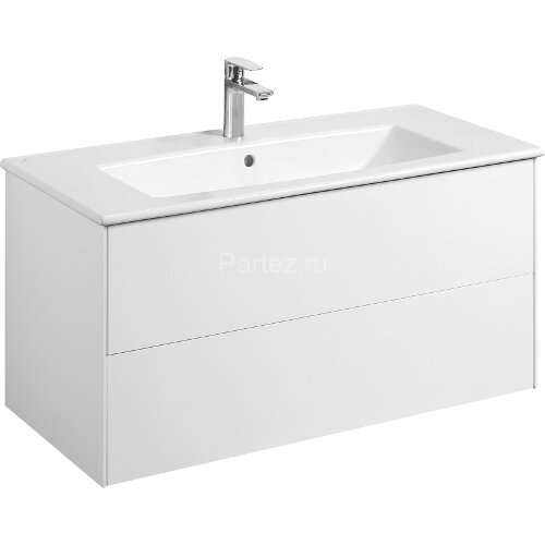 Тумба под раковину Aquaton Сохо 100 подвесная, цвет белый глянцевый (1A258201AJ010