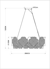 Подвесная люстра Arte Lamp A4077SP-7GO