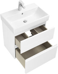 Тумба под раковину Roca Oleta 60 подвесная, 2 ящика, белый глянец (A857639806)
