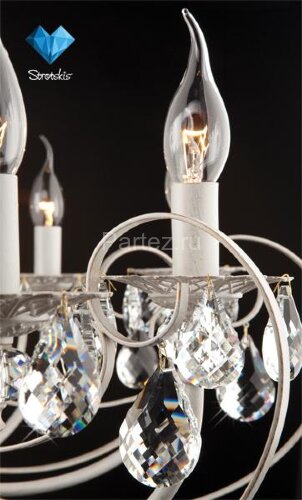 Подвесная люстра Eurosvet 3305/12 белый с золотом