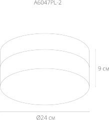 Потолочный светильник Arte Lamp A6047PL-2BK