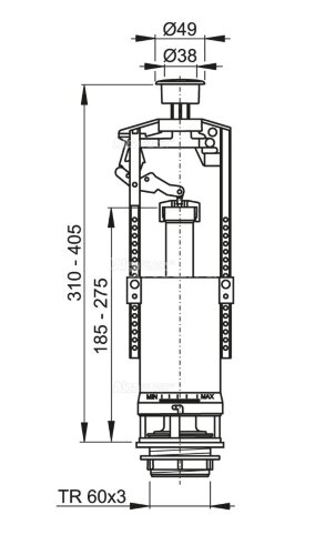 Сливная арматура Alcaplast A2000 без подводки (A2000-CHROM)