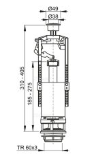 Сливная арматура Alcaplast A2000 без подводки (A2000-CHROM)