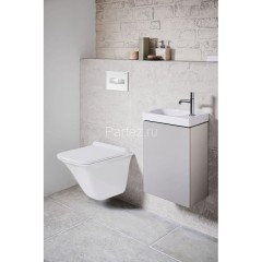 Кнопка смыва Loranto механическая, двойная, белый глянцевый