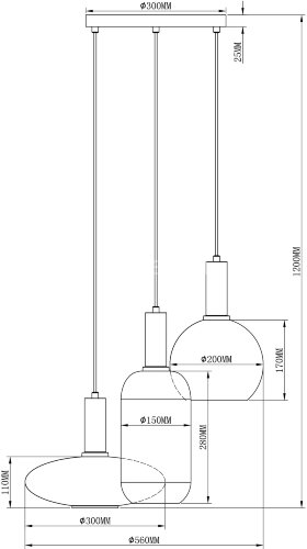 Подвесной светильник Moderli V2892-3P