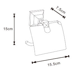 Бумагодержатель AZARIO ALTRE с крышкой, черный матовый (AZ96010B)