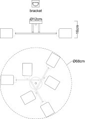 Потолочная люстра Arte Lamp A1547PL-6BK